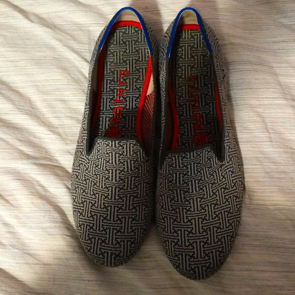 EUC Charcoal Grid Loafers 9